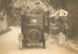 Alpes Maritime , Italie , à La Frontière * 1926 * Automobile RENAULT Renault * Photo Ancienne 10x7cm - Autres & Non Classés