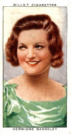 CHROMO W.D. & H.O. WILLS 'S CIGARETTES RADIO CELEBRITIES N°36 HERMIONE BADDELEY - Wills