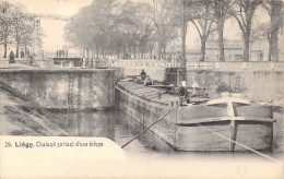 BELGIQUE - Liège - Chaland Sortant D'une écluse - Carte Postale Ancienne - Liège