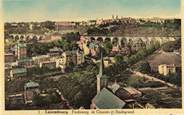 Luxembourg - Faubourg De Clausen Et Stadtgrund - Vue - Ville - Colorisé -  Animé - Carte Postale Ancienne - Luxemburgo - Ciudad