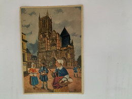 En Parcourant L'ile De France N° 1 Reproduction Meaux La Cathédrale Briards Aquarelle Charles Homualk Editions Gaby - Ile-de-France