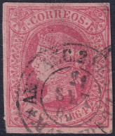 Spain 1864 Sc 62 España Ed 64 Used Ambulante Asc.  2 Esped Madrid Cancel - Usados