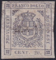 Italy Modena 1859 Sc 12a Sa 15 Used Pinhole - Modène