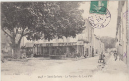 83  Saint Zacharie Place Cafe De France Fontaine Du Lion D Or - Saint-Zacharie