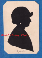 Carte Ancienne - Silhouette D'une Femme Avec Chapeau & Boucle D'oreilles - 16 Juin 1927 - Silhouettiste - Silhouettes