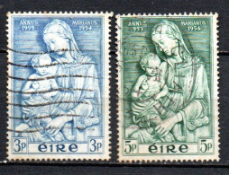 Col33 Irlande Ireland Éireann  1954  N° 122 & 123  Oblitéré  Cote : 10,00€ - Oblitérés