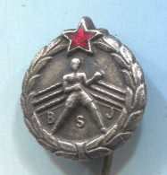 Boxing Box Boxen Pugilato - BSJ Yugoslavia Federation Association, Vintage Pin  Badge  Abzeichen - Pugilato
