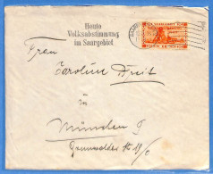Saar 1935 Lettre De Saarbrücken (G20759) - Brieven En Documenten