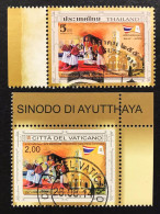 350° ANNIVERSARIO DEL SINODO DI AYUTTHAYA Congiunta VATICANO THAILANDIA 2014 Timbtati Fra.749 Bis - Gebraucht