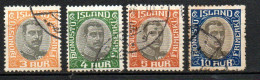 Col33 Islande Iceland Island Service 1920  N° 33 à 36  Oblitéré  Cote : 8,50€ - Service