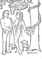 Illustrateurs - Illustrateur Claude Revol - Femmes - Femme Seins Nus - Nude - Nue - Tentation - Moderne Grand Format - Zeitgenössisch (ab 1950)