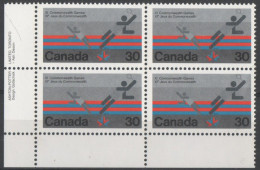 Canada - #758 - MNH PB  Of 4 - Num. Planches & Inscriptions Marge