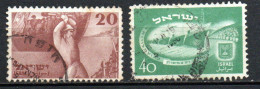 Col33 Israel  1950  N° 29 & 30  Oblitéré  Cote : 15,00€ - Gebruikt (zonder Tabs)