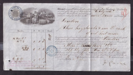 635/39 -- Document Connaissement Maritime Illustré Du Widgeon - PORTO 1886 Vers LONDON - Empreinte Fiscale 15 Reis - Sonstige (See)