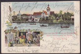 "Berlin-Hohenschönhausen", Wirtshaus Am Orankesee, Farb-Litho, 1907 Gelaufen - Hohenschönhausen