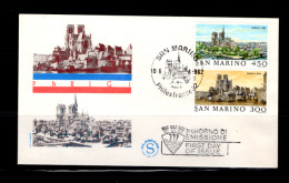 SAN MARINO - 1982 FDC - Mi.1261-2 World Capitals, Paris (BB029) - Lettres & Documents