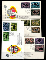 SAN MARINO - 1970 4 XFDC - Mi.942-953 Zodiac  (BB031) - Briefe U. Dokumente