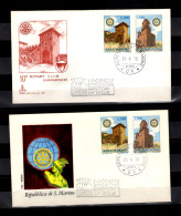 SAN MARINO - 1970 2 XFDC - Mi.957-8 Rotary  (BB033) - Covers & Documents