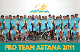 Carte Cyclisme Cycling Ciclismo サイクリング Format Cpm Equipe Cyclisme Pro Team Astana 2011 Complète En TB.Etat - Cycling