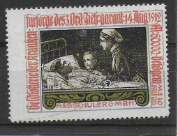 Bayern 1912 Geld Lotterie München Werbemarke Propaganda Spendenmarke Cinderella - Vignettes De Fantaisie