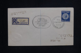 ISRAËL - Enveloppe FDC En 1951 Ayant Voyagé En Recommandé  - L 144821 - FDC