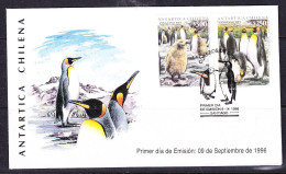 Chile 1996 Antarctica / Penguins 2 V FDC  (WB156C) - Otros & Sin Clasificación