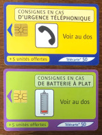 BATTERIE & URGENCE TELECARTE REF PHONECOTE F1139 & 1140 TELEFONKARTE SCHEDA TARJETA PHONECARD PREPAID PREPAYÉE CALLING - 2001