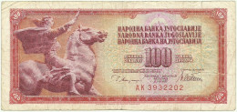YUGOSLAVIA - 100 Dinara - 12/08/1978 - P 90.a - Serie AK - Sign. 10 - Yougoslavie