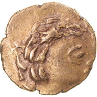 Monnaie, Aulerques Cenomans, 1/4 Statère Au Cheval Androcéphale Et Au - Celtic