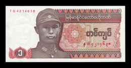 Myanmar 1 Kyat 1990 Pick 67 Sc Unc - Myanmar