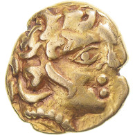 Monnaie, Carnutes, 1/4 Statère à La Lyre, 2nd-1st Century BC, TTB, Or - Gauloises