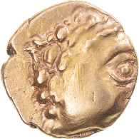 Monnaie, Aulerques Cenomans, 1/4 Statère Au Cheval Androcéphale Et Au - Celtic