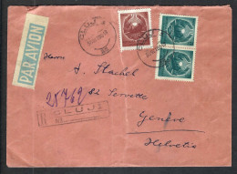 ROUMANIE Ca.1950: LSC P.A. Rec. De CLUJ Pour Genève - Storia Postale