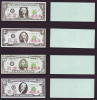 China BOC Bank (Bank Of China) Training/test Banknote,United States A Series 7 Different Dollars Specimen Overprint - Sets & Sammlungen