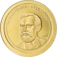Monnaie, Mongolie, Alfred Nobel, 500 Terper, 2007, FDC, Or - Mongolia