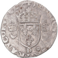 Monnaie, France, Henri II, Douzain Aux Croissants, Lyon, TB+, Billon - 1547-1559 Heinrich II.