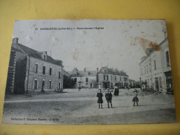 44 6092 CPA 1942 - 44 ECARQUEFOU - PLACE DEVANT L'EGLISE - ANIMATION - Carquefou