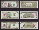 China BOC Bank (Bank Of China) Training/test Banknote,United States C Series 6 Different Dollars Specimen Overprint - Colecciones Lotes Mixtos