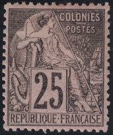 Delcampe - COLONIES GENERALES - N°54 - ALPHEE DUBOIS - 25c - NEUF AVEC TRACE DE CHARNIERE - COTE 33€ . - Alphée Dubois