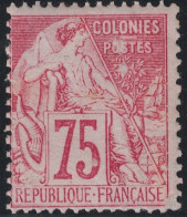 COLONIES GENERALES - N°58 - ALPHEE DUBOIS - 75c - NEUF LEGERE TRACE DE CHARNIERE - COTE 155€ . - Alphée Dubois