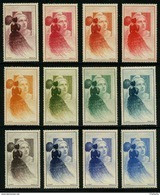FRANCE - YT V19 - VIGNETTES CITEX 1949 ** - SERIE COMPLETE DES 12 COULEURS - Briefmarkenmessen