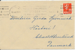 Norway Cover Sent To Denmark Oslo 10-4-1948 Norges Varemesse Bergen 26-5 - 6-6-1948 - Covers & Documents