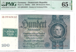 Germany Democratic Republic (GDR) 100 DM 1948 P7a Graded 65 EPQ Gem Uncirculated By PMG - 100 Deutsche Mark