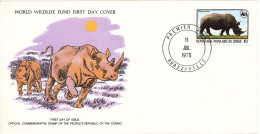 Congo Brazzaville FDC 11-7-1978 WWF Cover With The PANDA On The Stamp And Nice Cachet - Lettres & Documents