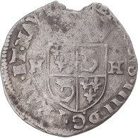 Monnaie, France, Henri IV, Douzain Du Dauphiné Aux 2 H, 1593, Grenoble, TB+ - 1589-1610 Henri IV Le Vert-Galant