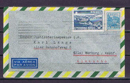 Brasilien, Brasil 1950s: Letter To Germany (2) - Entiers Postaux