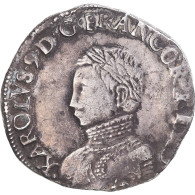 Monnaie, France, Charles IX, Teston Au Deux K Couronnés, 1563, Bayonne, TB+ - 1560-1574 Carlos IX