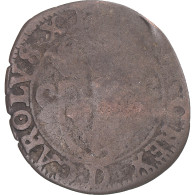 Monnaie, France, Charles X, Douzain Aux Deux C, 1593, Lyon, TB, Billon - 1589-1610 Henry IV The Great