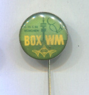 Boxing Box Boxen  Pugilato - World Championship 1982. Munchen Germany, Vintage Pin Badge Abzeichen - Boksen