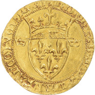 Monnaie, France, Dauphin Charles, Régent, Écu D’or Aux Deux Couronelles - 1380-1422 Carlos VI El Bien Amado